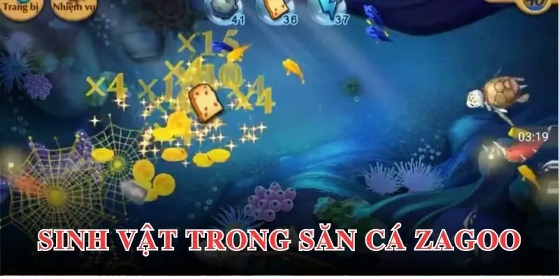 Những loại sinh vật xuất hiện trong trò chơi bắn cá Zagoo